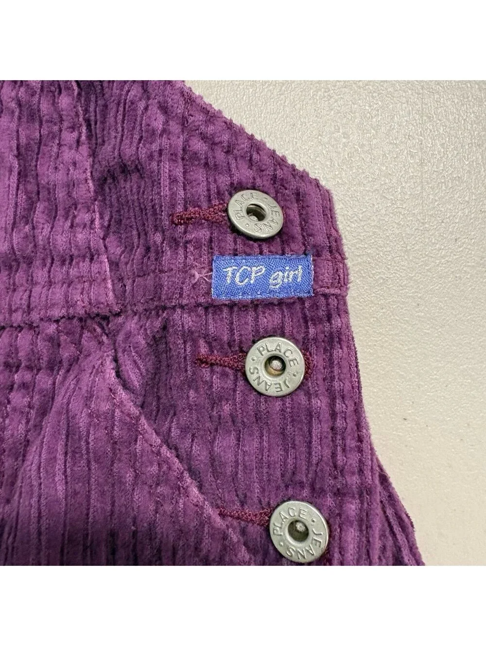 The Children’s Place Purple Corduroy Overall Dress Size 5 Toddler Vintage 90s